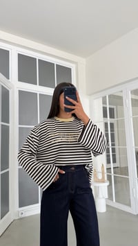Sarı Şeritli Baskılı Sweatshirt GAUS-02121 GAUS-02196GAUSSweatshirtGAUS-02196
