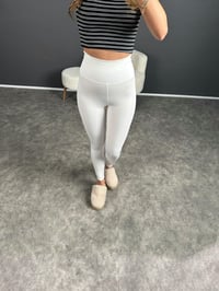 Beyaz Yüksek Bel Toparlayıcı Tayt GausPANTOLONGU003985