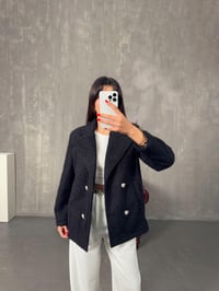Clara Siyah Kırçıllı Astarlı Cepli CeketGausCEKETGU00904327