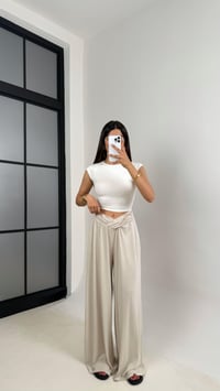 Taş Beli Çapraz Lastikli Bol Paça Oys Muadil Pantolon Gaus00606GausPANTOLONGU1002420