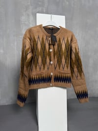 Manusa Camel Sakallı Desenli Düğmeli MD HırkaGausHIRKAGU100231