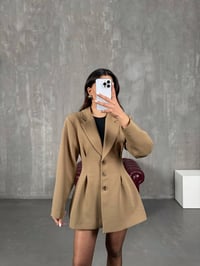 Tore Camel Belden Oturtmalı Düğmeli Astarlı CeketGausCEKETGU100970