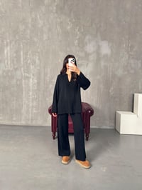 Anley Siyah Polo V Yaka Triko TakımGausTAKIMGU00903903