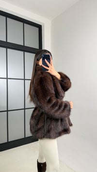 Acı Kahve Astarlı Kemer Detaylı Premium Kürk GAUS-00878GAUSMONTGAUS-00878