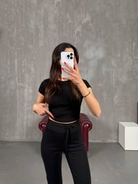 Siyah Bisiklet Yaka Basic Takım Gaus00175GausTAKIMGU1001405