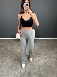 Hully Gri Yumoş Triko PantolonGausPANTOLONGU004353