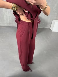 Jasmin Bordo Premium Asimetrik Yelekli TakımGausTAKIMGU100345