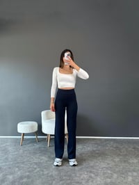 Aris Lacivert  Şardonlu Fitilli PantolonGausPANTOLONGU002550