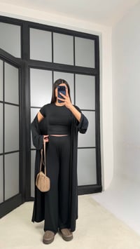 Siyah Kaşmir Yumuşak Dokulu Likralı 3'lü Premium Takım GAUS-01171GAUSSuitsGAUS-01171