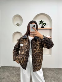 Misty Taba Leoparlı Yandan Cepli Fermuarlı CeketGausCEKETGU00903634