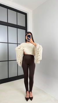 Acı Kahve Çımalı Topuktan Geçirmeli Tayt GAUS-00642GAUSTAYTGAUS-00642