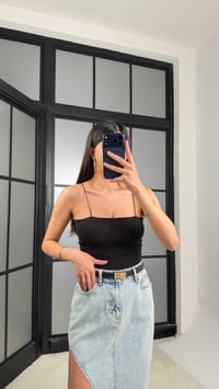 Siyah Askılı Pedli Basic Crop GAUS-01431GAUSCROPGAUS-01431