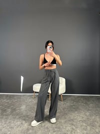 Olya Gri Beli Lastikli PantolonGausPANTOLONGU004428