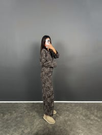 ZR Model Leopar Desenli Ceket Pantolon İkili TakımGausTAKIMGU008904