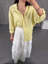 Ekru Astarlı Volanlı Fistolu Etek Gaus00077GausETEKGU1001180