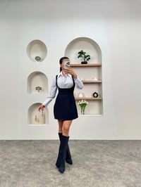 Luw Gömlek Detaylı Siyah ElbiseGausELBİSEGU00903555