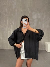 Ole Siyah Oversize GömlekGausGÖMLEKGU100795