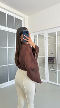 Krem Dikiş Detaylı Capri Pantolon GAUS-01722GAUSPANTOLONGAUS-01722