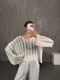 Beyaz Ajurlu Triko Gaus00027GausTRİKOGU1001061