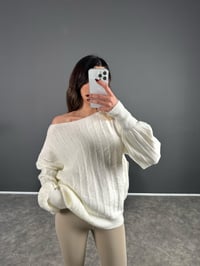 Sarah Ekru Kayık Yaka KazakGausKAZAKGU004011