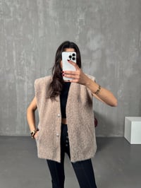 Ares Sütlü Kahve Vatkalı Kırçıllı Astarlı YelekGausYELEKGU00903925