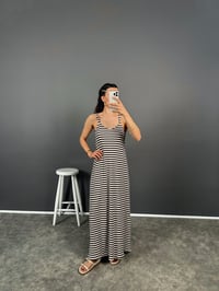 Jovita Çizgili Askılı Elbise GausELBİSEGU008192