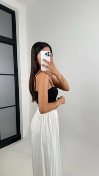 Beyaz Beli Lastikli Modal Kumaş Pantolon Gaus00668GausPANTOLONGU1002542