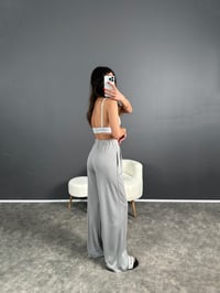 Anja Açık Gri Pike Modal Kumaş PantolonGausPANTOLONGU007169