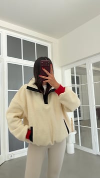Siyah Geyik Baskılı Muadil Polar Sweatshirt GAUS-02237GAUSSWEATSHIRTGAUS-02237