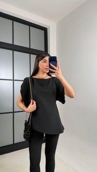 Siyah Balon Kol Bluz GAUS-01126GAUSBLUZGAUS-01126