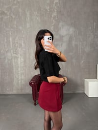 Pastel Bordo Kemerli Şort EtekGausETEKGU100225