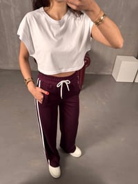 Faus Bordo Şeritli Modal Eşofman AltıGausEŞOFMANGU00904229