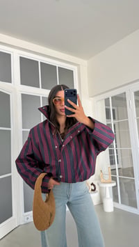 Pembe Şeritli Dik Yaka Astarlı Premium Bomber Ceket GAUS-02029 GAUS-02095GAUSJacketsGAUS-02095