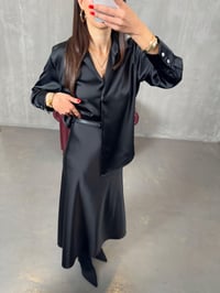 Jade Siyah Saten Gömlek Etek TakımGausTAKIMGU00904322