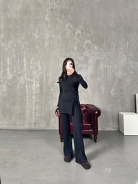 Leva Antrasit Asimetrik Bağlamalı Triko TakımGausTAKIMGU00903810