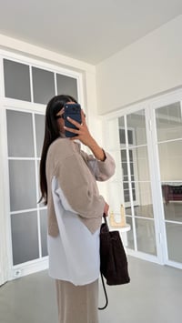 Vizon Gömlek Detaylı Örme Hırka Beli Lastikli Cepli Pantolon İkili Triko Takım GAUS-02132GAUSSuitsGAUS-02132