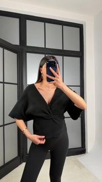 Siyah Belden Oturtmalı ZR Muadil Triko Kazak GAUS-01178GAUSKAZAKGAUS-01178