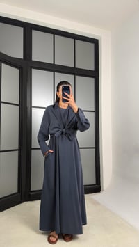 Lacivert Gömlek Elbise Oversize İkili Tencel Takım GAUS-01423GAUSTAKIMGAUS-01423