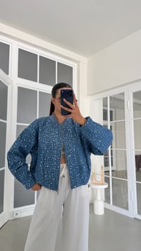 Koyu Mavi Astarlı Payetli Tasarım Ceket GAUS-02164GAUSJacketsGAUS-02164