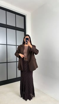 Acı Kahve Maxi Boy Full Astarlı Dantel Etek GAUS-00714GAUSETEKGAUS-00714