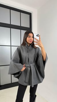 Antrasit Kuşaklı Premium Kaşe Panço GAUS-00443GAUSPançoGAUS-00443