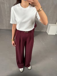 Lones Bordo Kemer Detaylı PantolonGausPANTOLONGU100223