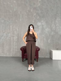 Acı Kahve Sıfır Kol Tensel Takım Gaus00165GausTAKIMGU1001381