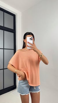 Somon Omzu Açık Kısa Kol Triko Kazak Gaus00504GausTRİKOGU1002184