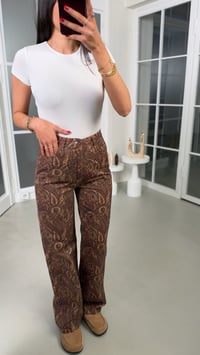 Çok Renkli Etnik Desenli Tasarım Jean GAUS-02315GAUSDENİM PANTOLONGAUS-02315