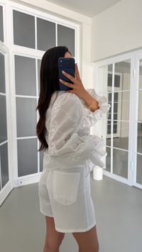 Beyaz Tencel Denim Şort GAUS-01802GAUSŞORTGAUS-01802