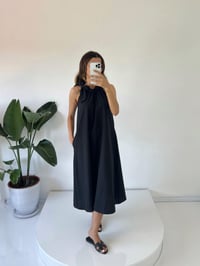 Gipsy Siyah Poplin Kemer Detaylı Mini ElbiseGausELBİSEGU001496