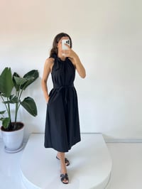 Gipsy Siyah Poplin Kemer Detaylı Mini ElbiseGausELBİSEGU001496