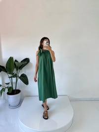 Gipsy Yeşil Poplin Kemer Detaylı Mini ElbiseGausELBİSEGU001498