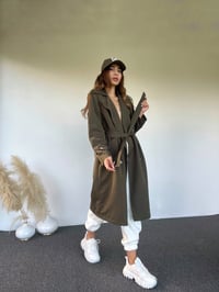 Haki Yeşil Premium TrençkotGausKABANGU00541